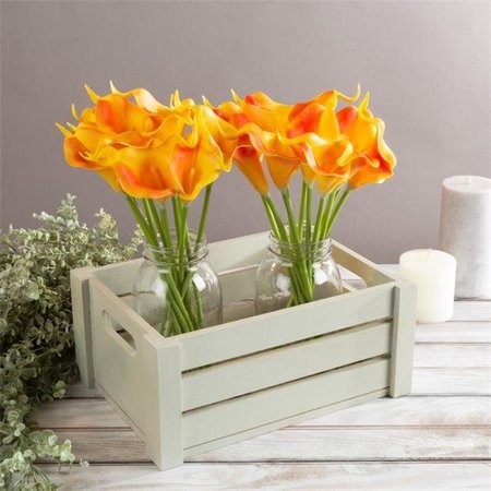 PURE GARDEN Pure Garden 50-LG1027 Artificial Calla-Lily with Stems-Real Touch Fake Flowers - Sunset Orange 50-LG1027